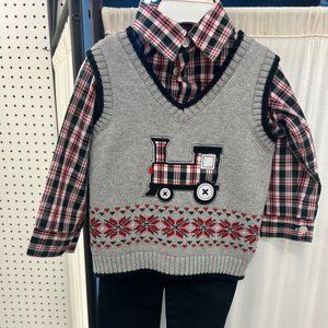 Train Sweater Vest Set